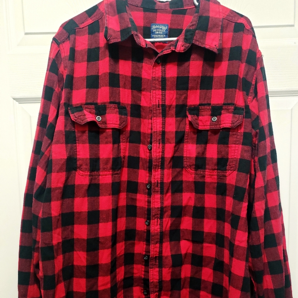 Faded Glory flannel button up, 2x